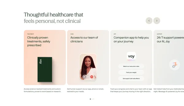 Your Proactive Companion for Healthy Living | Voy - Landing design inspiration