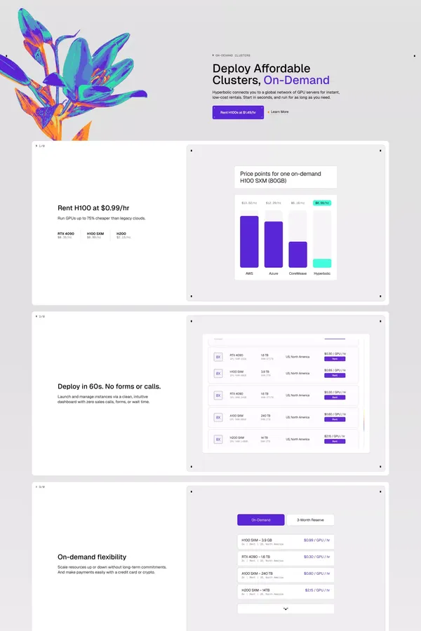Hyperbolic – The Open-Access AI Cloud - Landing design inspiration