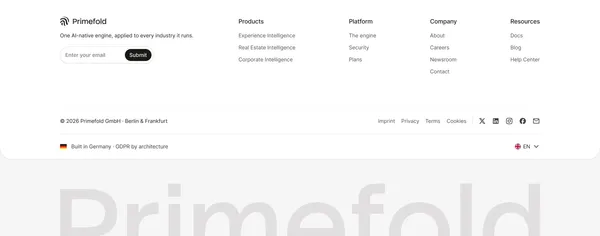 Primefold - All the layers, one intelligence - Landing design inspiration