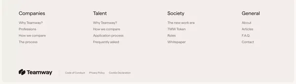 Teamway | The member-owned tech society - Landing design inspiration
