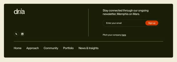 Dria Ventures | Early-Stage Venture Capital - Landing design inspiration