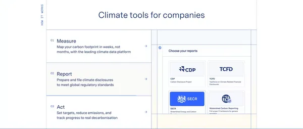 Watershed — The enterprise climate platform - Landing design inspiration