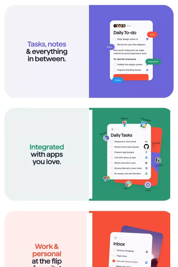 Superlist: Home to all your lists - Landing design inspiration