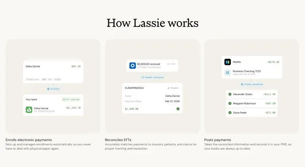Lassie — AI That Runs the Doctor's Office - Landing design inspiration