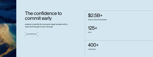 RRE: Early-Stage Venture Capital Partner - Landing design inspiration