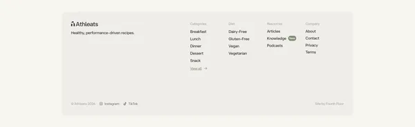 Athleats | Healthy, performance driven recipes for athletes - Landing design inspiration