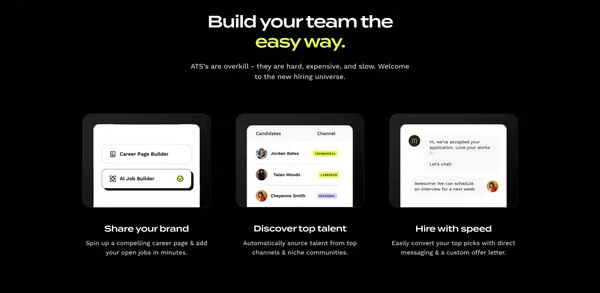 Parallel | Modern Hiring Tools for Startups - Landing design inspiration