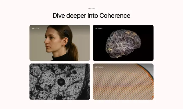 Coherence | Reprogramming Cancer from Within with Therapeutic Neurotechnology - Landing design inspiration