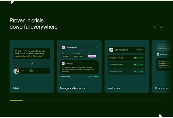 ReflexAI | Contact Center Simulations & QA - Landing design inspiration