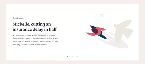 Support for Loss | Empathy - Landing design inspiration