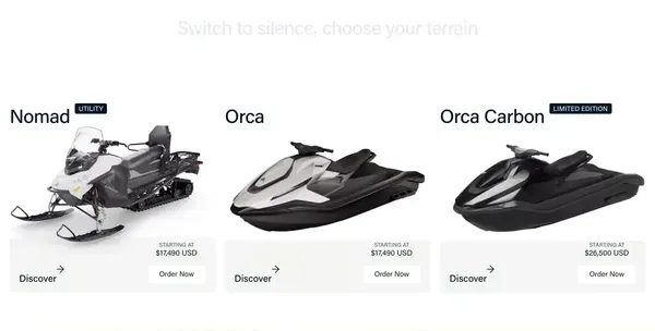 Taiga Motors | 100% Electric Powersport Vehicles - Landing design inspiration