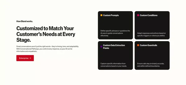 Bland AI | Automate Phone Calls with Conversational AI for Enterprises - Landing design inspiration