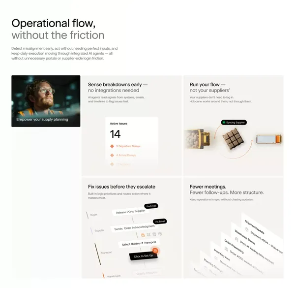 Supply Chain Intelligence Software | Real-Time Clarity By Holocene - Landing design inspiration