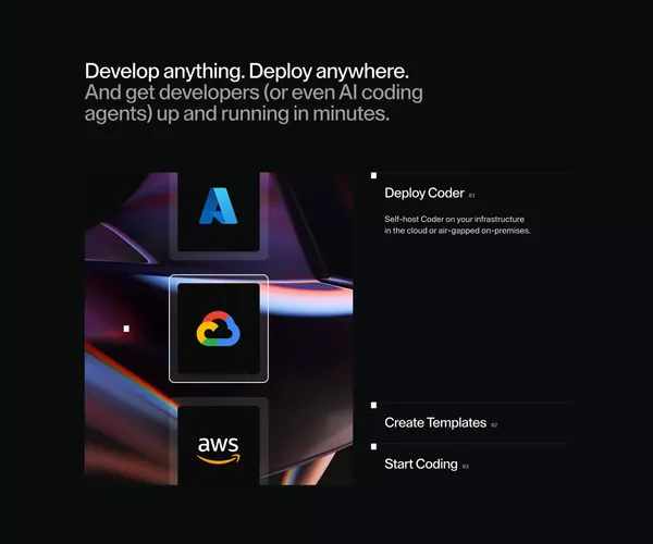Coder | Cloud Development Environment: Remote & Self Hosted - Landing design inspiration
