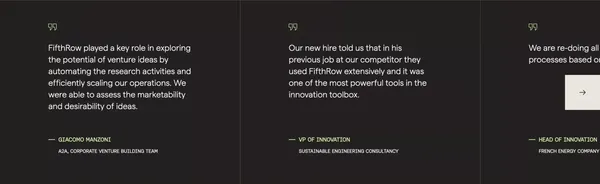 FifthRow – Consulting as Software - Landing design inspiration