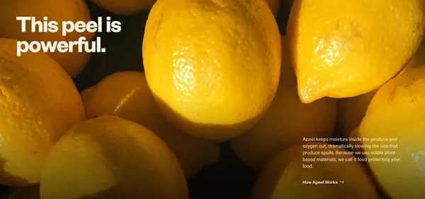 Apeel | Food Gone Good - Landing design inspiration