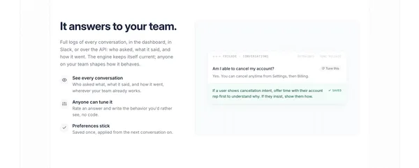 Frigade AI - The future of product adoption - Landing design inspiration