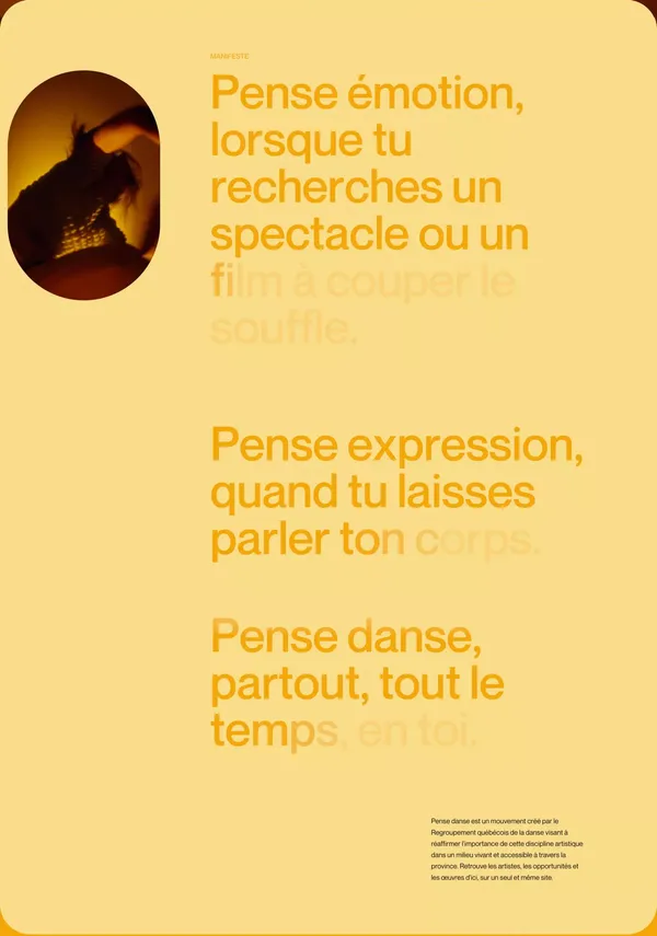 Découvrez nos artistes, oeuvres, cours et spectacles de danse - Landing design inspiration