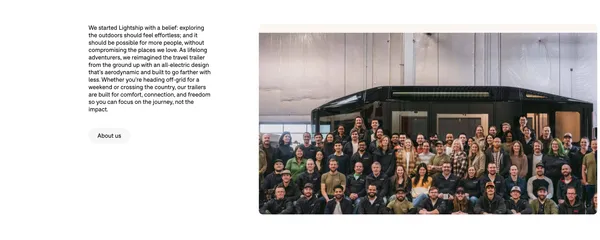 Lightship — Moving road trips to the electric age - Landing design inspiration