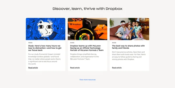 Dropbox: Secure cloud storage, file sharing, and more - Landing design inspiration