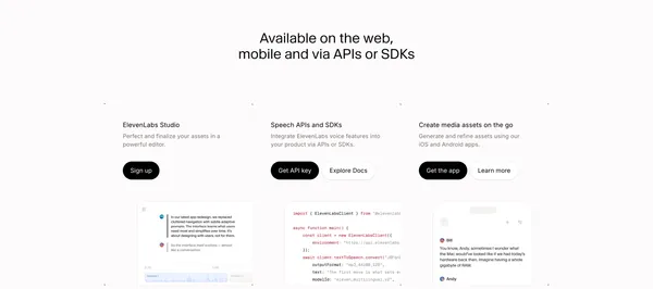 ElevenCreative - Creative platform to bring your content to life - Landing design inspiration