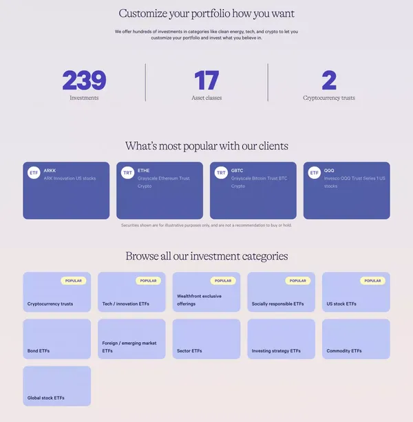 Make Wealth Your Own | Wealthfront - Landing design inspiration