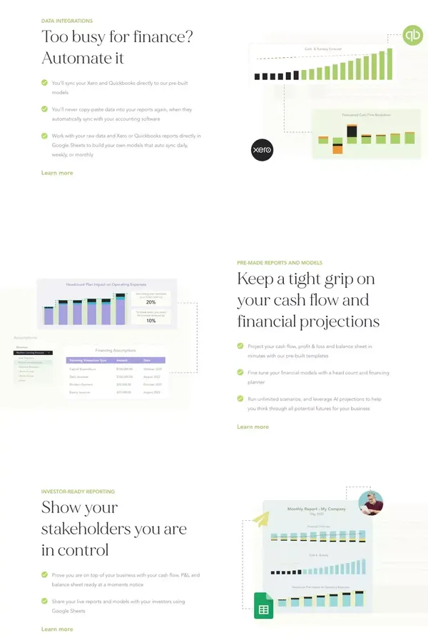 The Strategic Financial Planning Tool | gini - Landing design inspiration