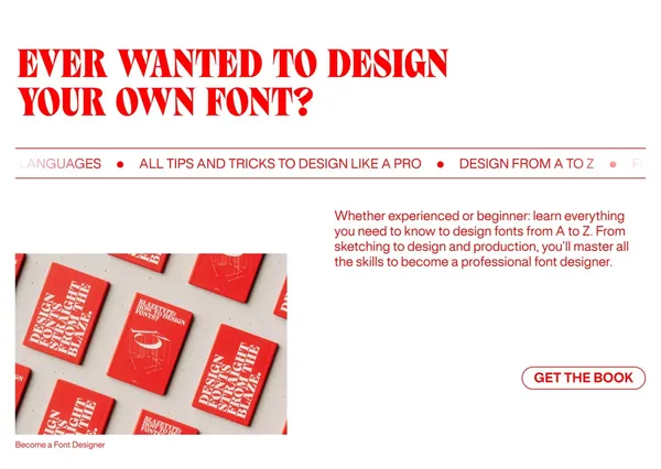 Blaze Type â How To Design Fonts? - Landing design inspiration