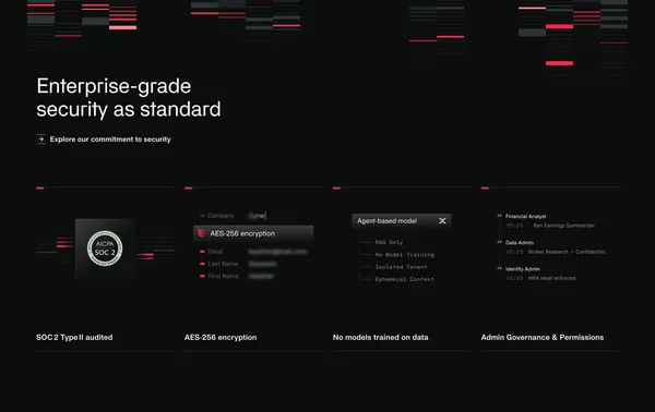 Terminal X - AI Agent Platform for Investment Managers - Landing design inspiration