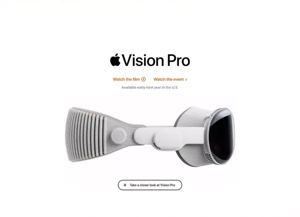 Apple Vision Pro - Apple - Landing design inspiration
