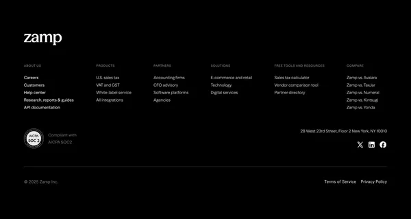 Zamp | Sales Tax Compliance Software, Fully Managed - Landing design inspiration