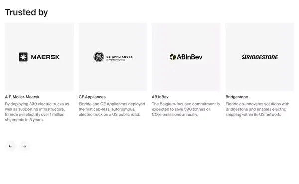 Einride – Intelligent movement | Einride - Landing design inspiration