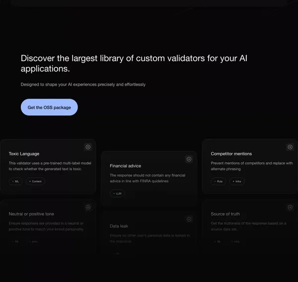 Guardrails AI - Landing design inspiration