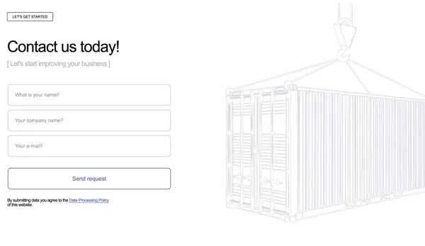 GSCP — An innovative solution for the container shipping industry. - Landing design inspiration