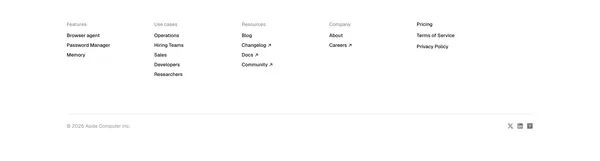 Aside | The browser built to do real work for you - Landing design inspiration