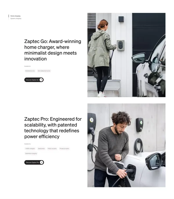 Powers adventure | Zaptec - Landing design inspiration