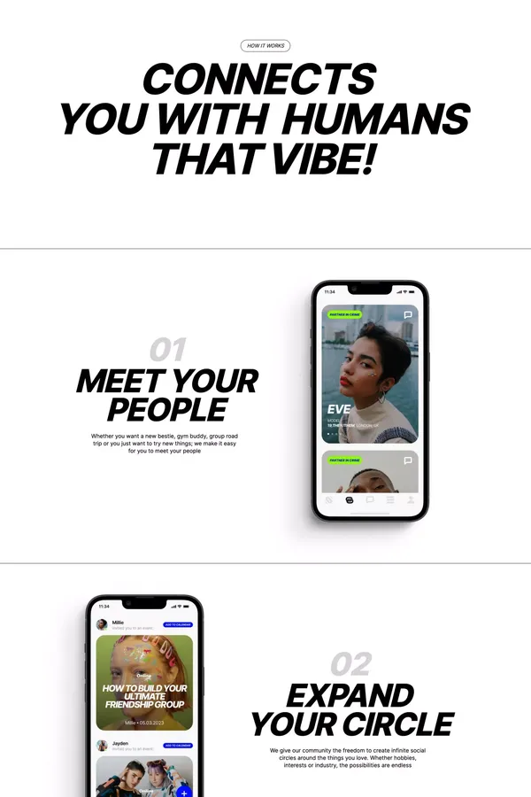 POSSE | Where friendship begins - Landing design inspiration
