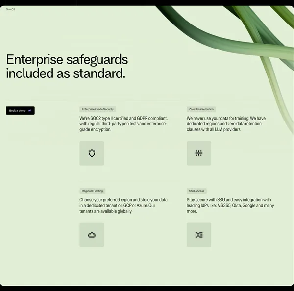 Flank | Agentic AI for Enterprise Legal - Landing design inspiration
