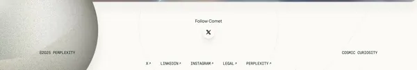 Comet Browser: a Personal AI Assistant - Landing design inspiration