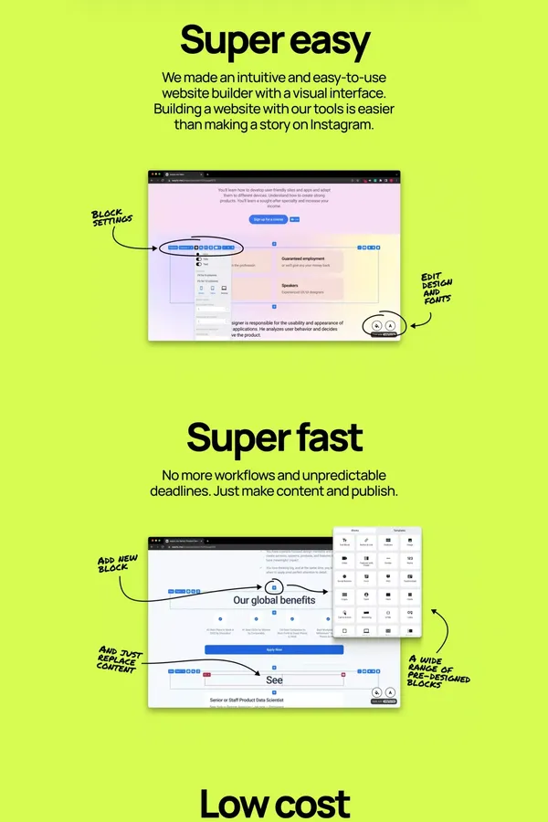 Wayto.me — Simply the easiest website builder - Main - Landing design inspiration
