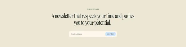 RIPE - Leadership Is a Lifestyle - Landing design inspiration