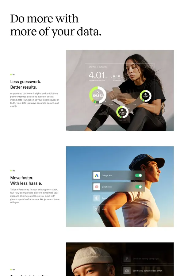 Customer Data Platform - Landing design inspiration
