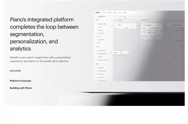 Piano | Data-Driven Customer Engagement Solutions - Landing design inspiration