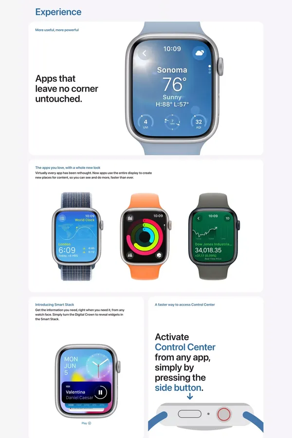 watchOS 10 Preview - Apple - Landing design inspiration