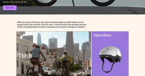 ALSO - Introducing Transcendent Mobility - Landing design inspiration