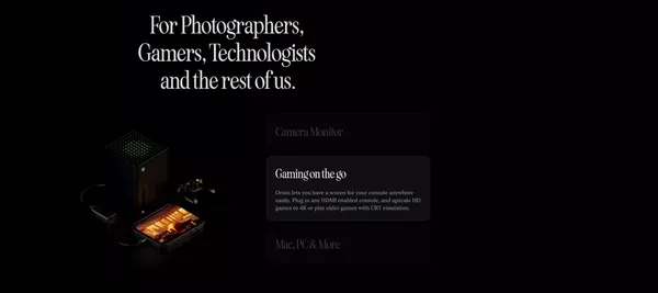 Orion - HDMI Monitor for iPad - Landing design inspiration