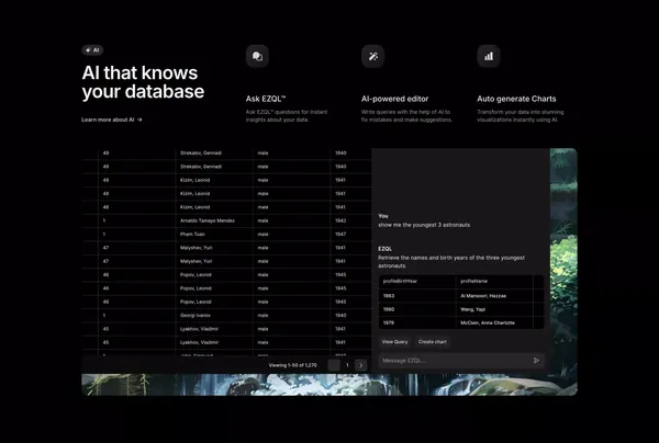 Outerbase | The interface for your database - Landing design inspiration