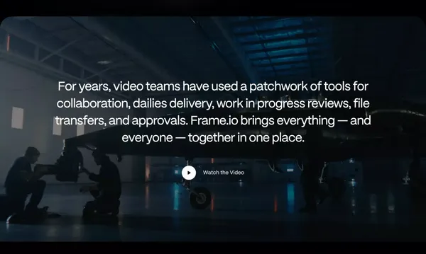 Frame.io | Home - Landing design inspiration