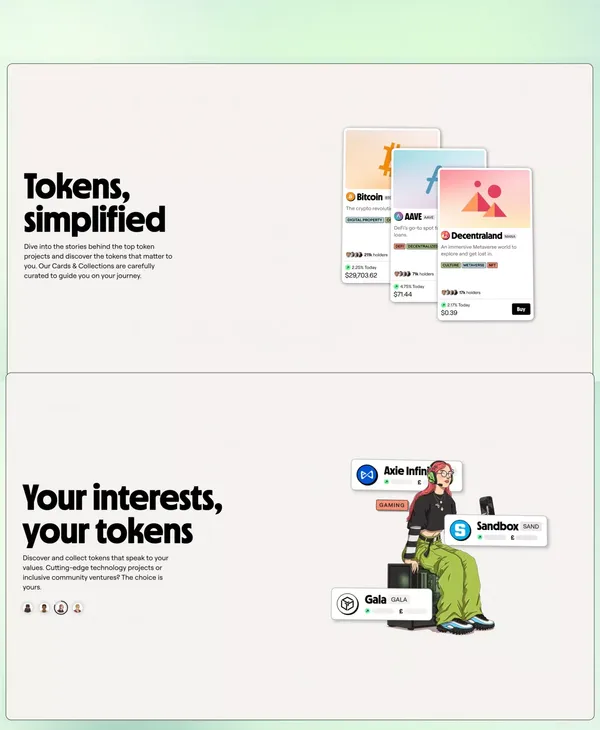 token.com | Invest with Intent - Landing design inspiration