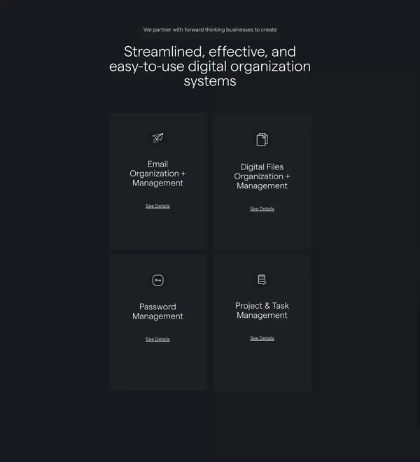 Workflow Optimization for Business | The Digital Organizer - Landing design inspiration